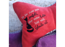 Stickserie - Spruch "Ich bin nicht perfekt. Aber meine Katze/mein Kater liebt mich."